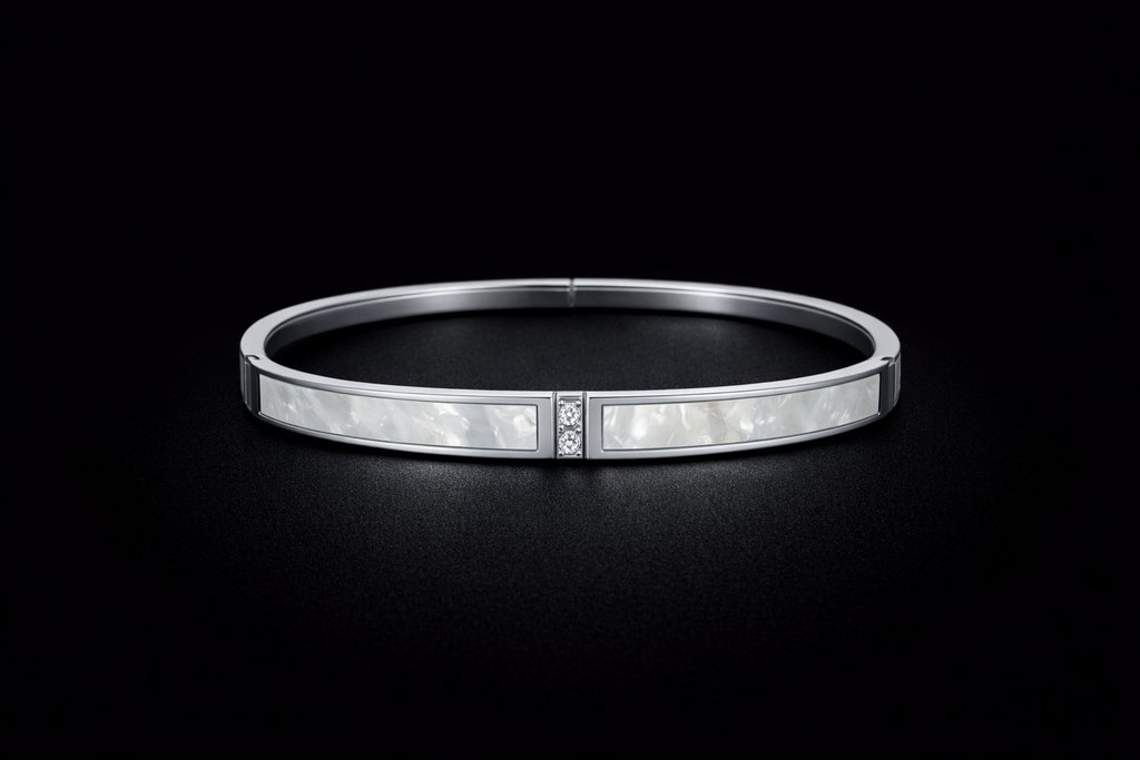 S.steel Pearl Bangle