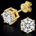 10k Gold Moissanite Studs
