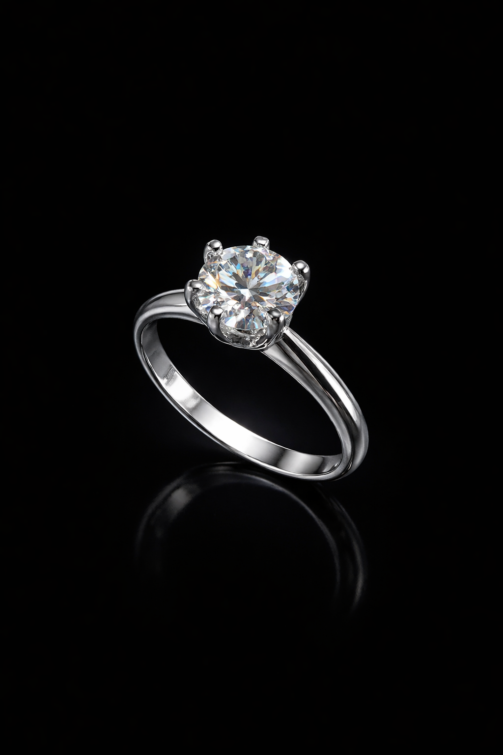 6 Claw 1CT. Moissanite Ring
