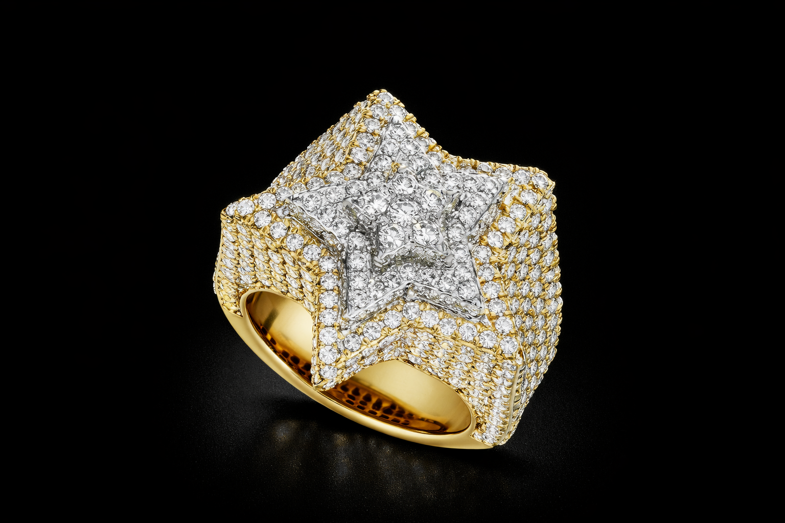 Moissanite Star Ring