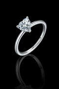 Heart Cut Moissanite Ring