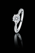 Aurora Twist Solitaire Moissanite Ring