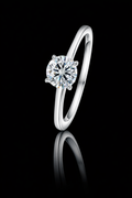 Round Cut Moissanite Ring