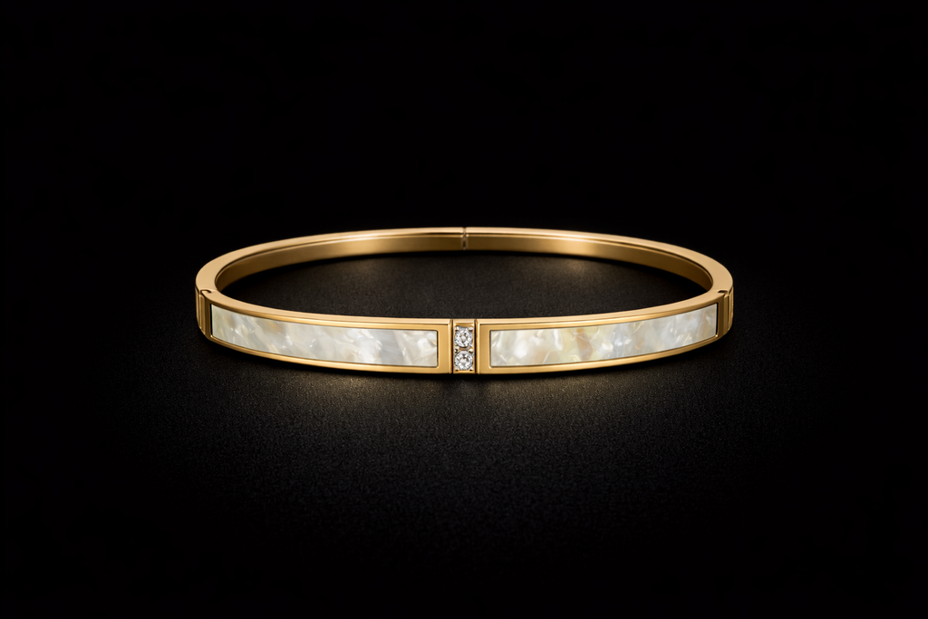 S.steel Pearl Bangle