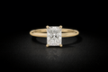 Radiant Cut Solitaire Ring 14K Lab Grown Diamond