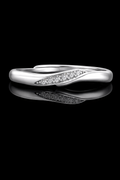 Moissanite Simple Band Adjustable Ring