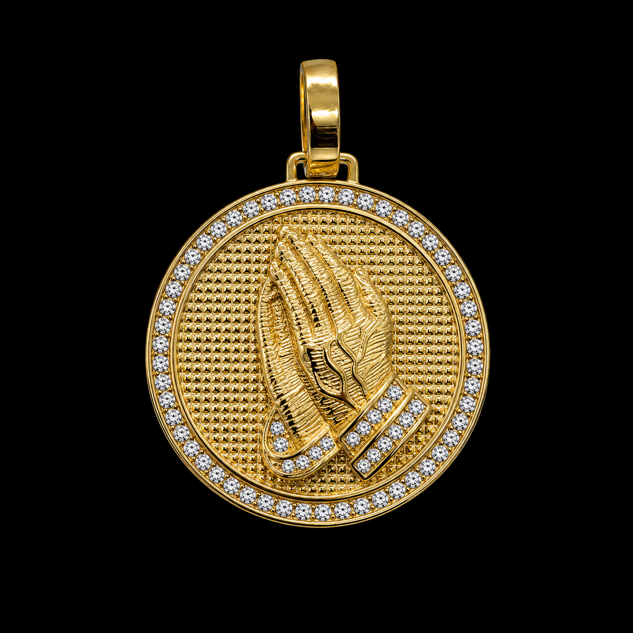 Praying Hands Coin Pendant