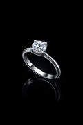 925 4 Claw Round Moissanite