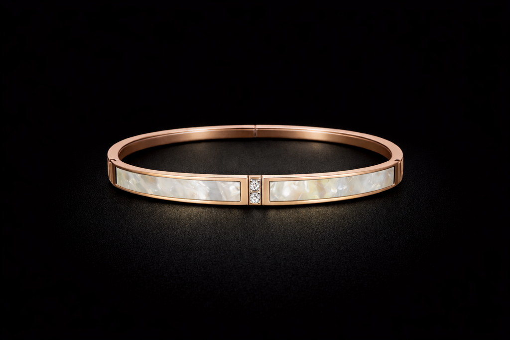 S.steel Pearl Bangle
