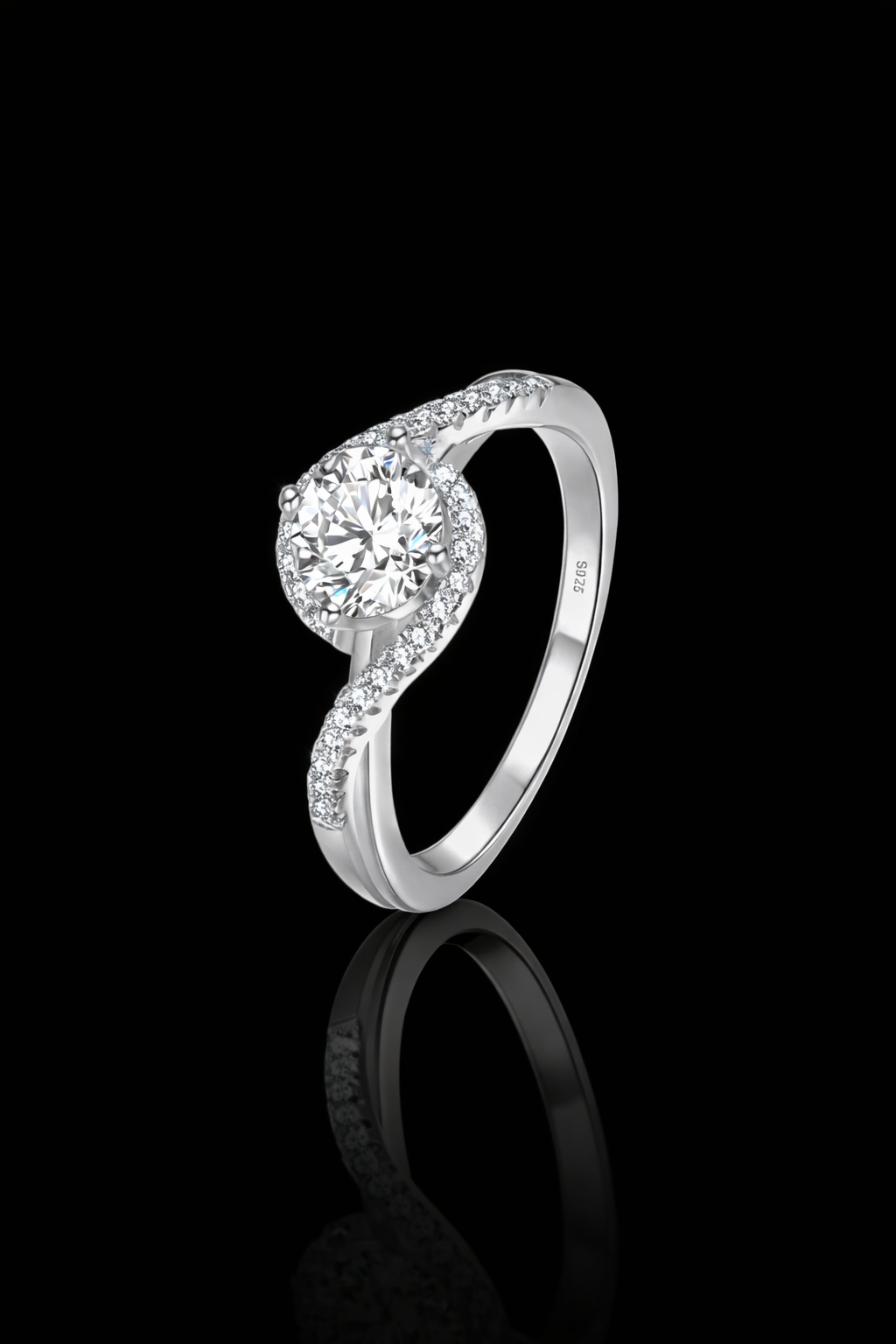 Moissanite Celeste Halo Ring
