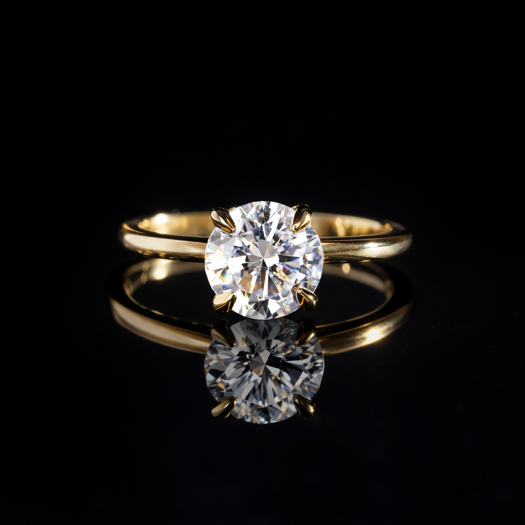 Round Brilliant Solitaire 14K Lab Grown Diamond