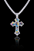 Moissanite Colored Cross