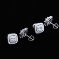 Square Moissanite Studs