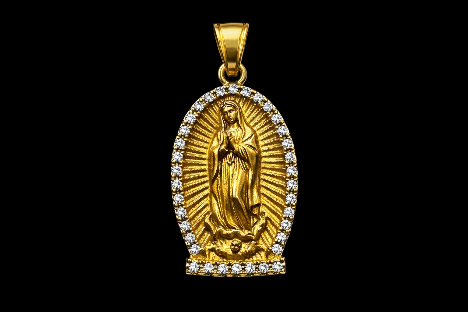 Guadalupe Gold Pendant – CZ